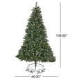 thumbnail image 3 of GDF Studio 9 Foot Mixed Spruce Artificial Christmas Tree with Red Berry Glitter Branches and Pinecones, Unlit, 3 of 6