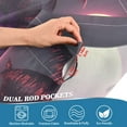 thumbnail image 3 of Yayeee Kitchen Curtains Tier Pair Light Filtering 27"x24" Rod Pocket Short Cafe Window Panel, Black Neon Road, 3 of 7
