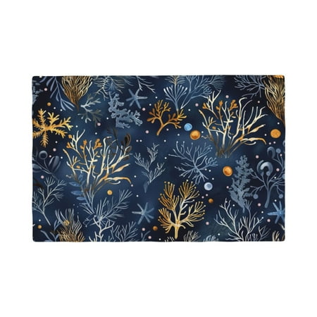 

Placemats Set of 4 / 6 Mystical Underwater Coral Scene Placemats for Dining Table Indoor/Outdoors Heat Resistant Washable Placemats 18 x 12