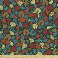 thumbnail image 2 of Colorful Fabric by the Yard, Autumn Forest Theme Fallen Fern Leaves in Different Colors Vintage Exotic Nature, Decorative Upholstery Fabric for Chairs & Home Accents, Multicolor by Ambesonne, 2 of 5