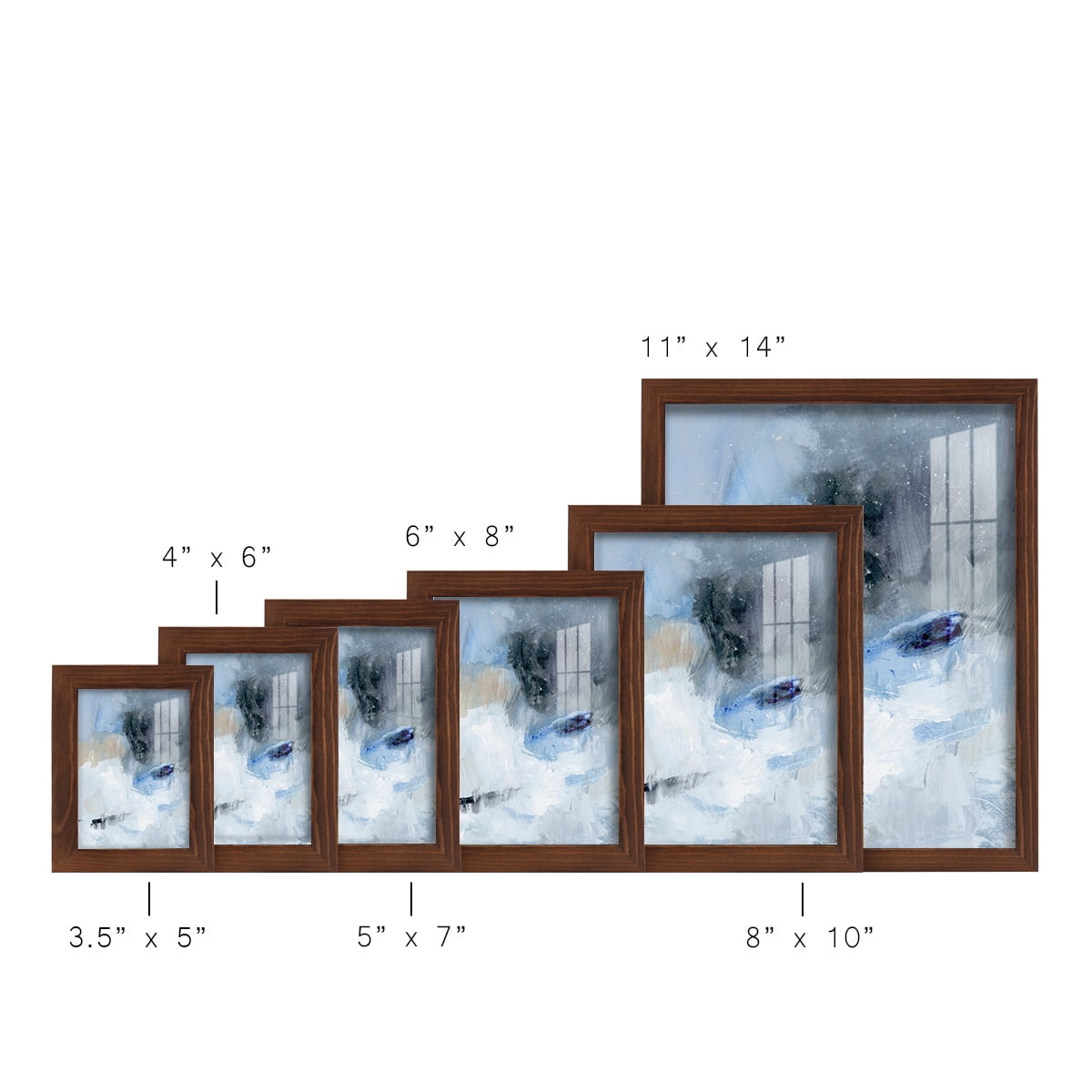 Welle II - Framed Print w/glass - Chestnut