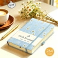 thumbnail image 2 of ipoul B6 Notebook, College Ruled, Lay Flat, Hardcover, Journal for Women, Daisy Gifts, Blue, 2 of 8