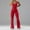 Red, variant on Women's Jumpsuits, Solid Color Slim Short Trousers Athletic Womens Romper Holiday Gifts Green L