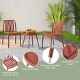 thumbnail image 5 of WestinTrends Playa 3-Piece Outdoor Patio Bistro Balcony Furniture Set With Stackable Chairs, Red, 5 of 15