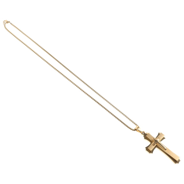 unbranded Para Con Colgante Cruz De Metal Dorado Para Espejo Retrovisor