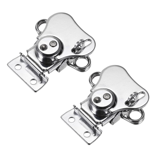 Unique Bargains Twist Latches, Iron Spring Loaded Butterfly Twist Latch for Box, 2.2x2' 2Pcs