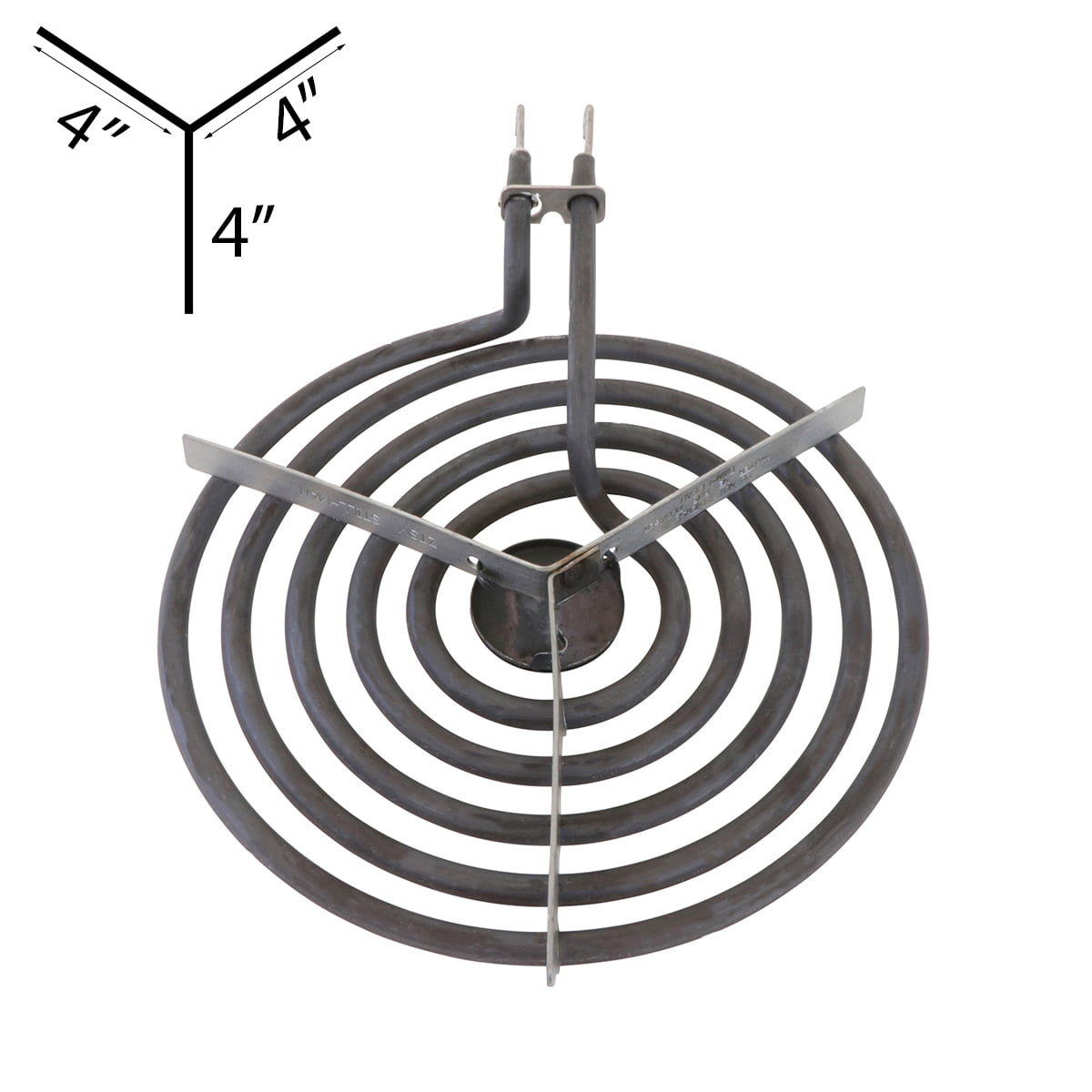 Kitchen Basics 101 MP22YA Electric Range Surface Burner Coil Set (2-MP15YA 6" & 2-MP21YA 8") with 4 High Temperature Ceramic Plug-In Terminal Block Kit Replacement for Whirlpool, KitchenAid, Maytag