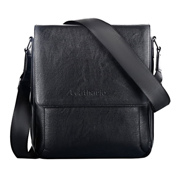 NATISERAUM Men's Crossbody Bag, Vegan Leather,   Small Messenger for Travel Work Daily