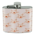thumbnail image 1 of Smooching Kissing Cats Pattern Stainless Steel 5oz Hip Drink Kidney Flask, 1 of 4