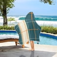 thumbnail image 6 of Orange Lines Blue Background Hooded Beach Towel Kids Bath Towels Quick Dry for Pool Swiming 50" x 23.5" Microfiber Soft Bathrobe, 6 of 7
