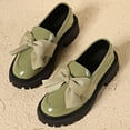 thumbnail image 3 of Plus Size Overalls Fall Winter Women's Bow Accent British Style Plus Size Comfort Loafers Plus Size Fall, 3 of 7