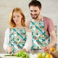 thumbnail image 3 of Pioneer Flower Floral Print Pattern Apron for Women and Men, Cotton Linen Waterproof with Pockets, Adjustable, 33x27 Inch for Kitchen, Gardening, BBQ, Salon, 3 of 6