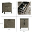 thumbnail image 2 of Leick Home 10522-GR Laurent Nightstand with Top Drawer, Behind Door Storage with USB-C Fast Charging Station AC/USB Charger, 2-Pack, Smoke Gray Wash, 2 of 21