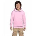 thumbnail image 2 of Hanes EcoSmart Kids' Fleece Pullover Hoodie Pale Pink XS, 2 of 3