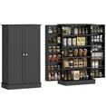 thumbnail image 1 of HOMCOM Kitchen Pantry Storage Cabinet w/ 5-tier Shelving Black, 1 of 10