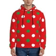 thumbnail image 2 of Bingfone White And Green Polka Dot Men'S Drawstring Hoodie Long Sleeve Pocket Sweatshirts-4x-Large, 2 of 9