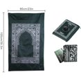 thumbnail image 2 of Abiyou Prayer Mat - Portable Muslim Prayer Rug With Compass for Travel and Ramadan (Green, Polyester), 2 of 6