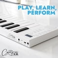 thumbnail image 2 of Carry-on Folding Piano - White Portable Digital 88 Key Piano Keyboard with Rechargeable Battery and MIDI over USB - 128 Sounds Through Stereo Speakers - With Electronic Sustain Pedal and Storage Bag, 2 of 7