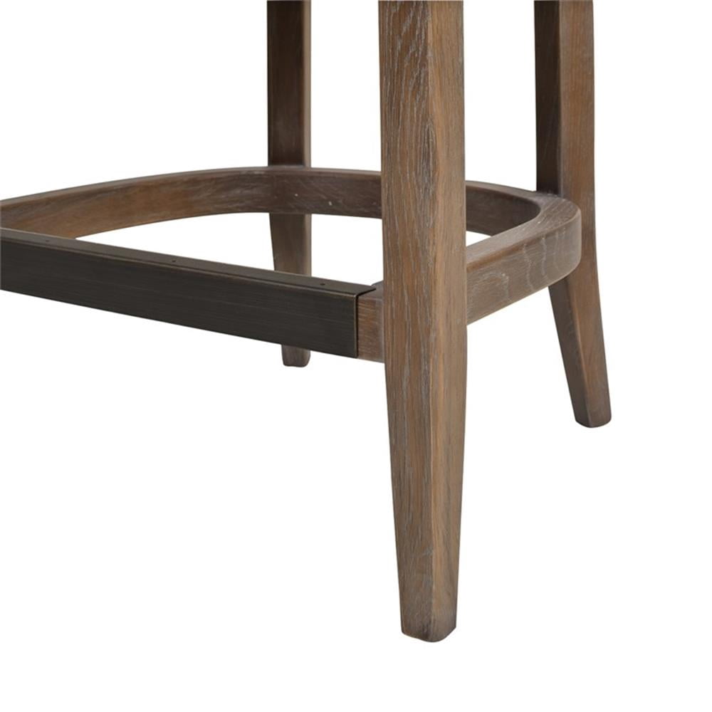Americana 26" Cane Back Counter Height Bar Stool Taupe Beige 3 Piece Set