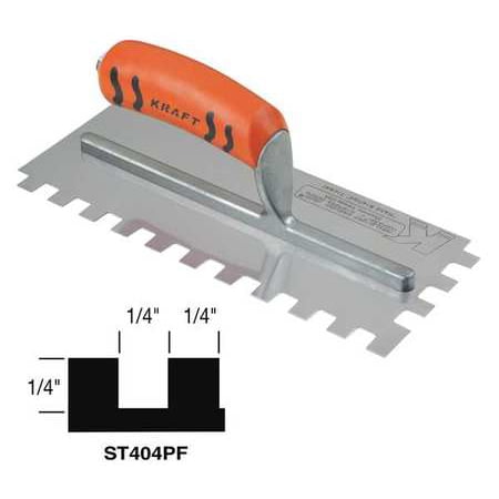 Superior Tile Cutter Inc. And Tools 11, Trowel, Square Notch, ST404PF