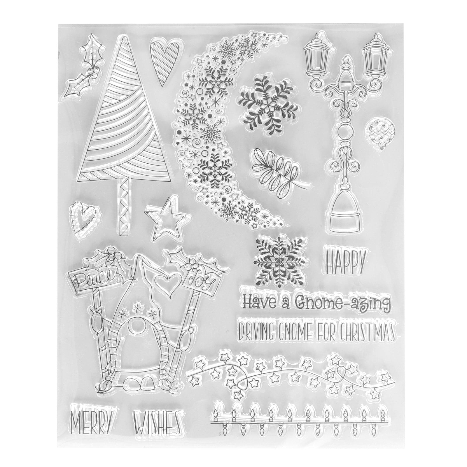 TPR Transparent Stamps, Multi Purpose Christmas Clear Stamps Cute