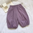 thumbnail image 5 of SROBPTY Boys Summer Pants Solid Linen Cropped Sweatpants Side Pocket for Daily Use 6M-12Y, 5 of 5