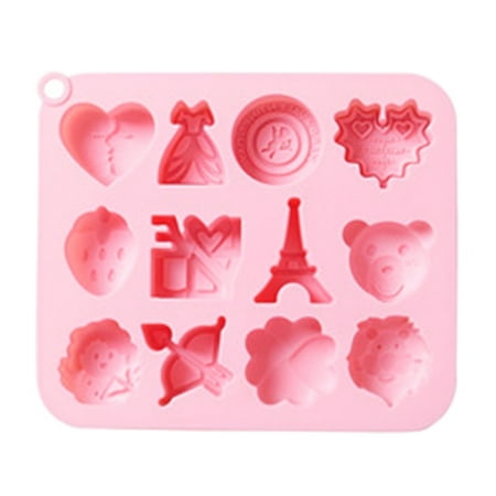 

FIARBIN Wedding Fudge Cake Mould Love Theme Valentine s Day Chocolate Decorations Mold Cupcake Topper Making Tools Easy Clean