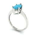 thumbnail image 2 of 1.5 ctw Solitaire Anniversary Ring for Women | Marquise Cut Simulated Turquoise | Hyperallergenic Solid 18K White Gold, 2 of 5