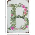 thumbnail image 2 of C Wall Letters Nursery Letters Floral Tin Sign Metal Plaque Art Hanging Iron Painting Retro Home Kitchen Garden Garage Wall Decor 16"x12", 2 of 5