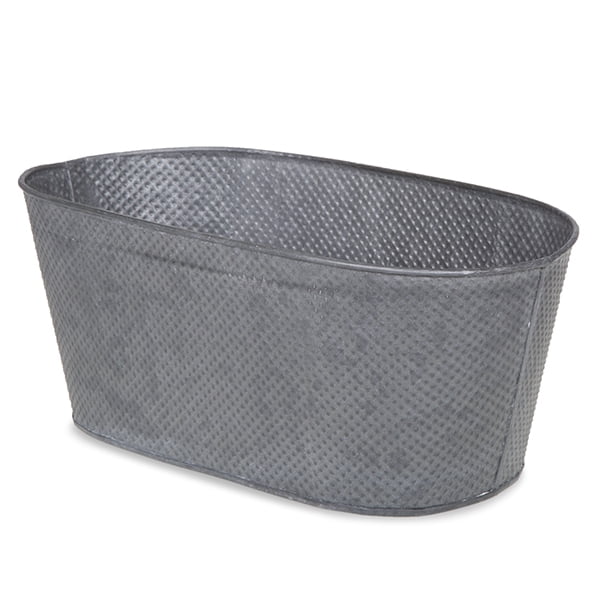 Oblong Hammered Metal Container Large 12in - Walmart.com