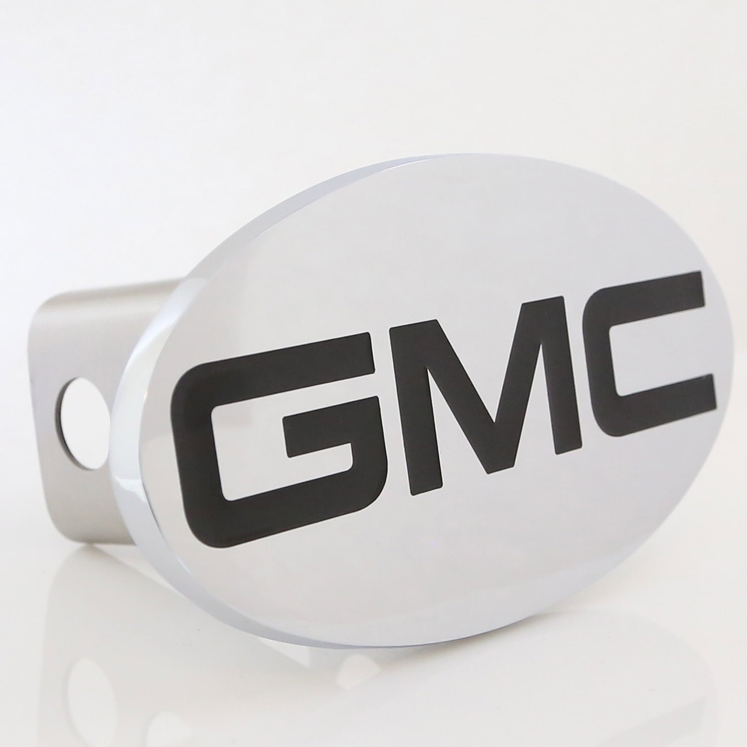 GMC Oval Logo Trailer Hitch Cover Plug (Chrome)