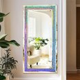 thumbnail image 4 of LUVODI 47.24x23.62 inch RGB LED Length Mirror Full Length Mirror with RGB Lights Diamond Mirror with Lights, Crystal Mirror Wall Mounted with 7 Color Modes, 4 of 15
