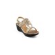 thumbnail image 1 of SANDALIA PLATAFORMA PLANTILLA CONFORT COLOR ORO Mundo Terra 028542, 1 of 2