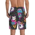 thumbnail image 3 of Gaeub Cat Icecream Printed Men's Short Pajama Pants, Lightweight Lounge & Sleep Bottoms Keep You Cool - 3X-Large, 3 of 9