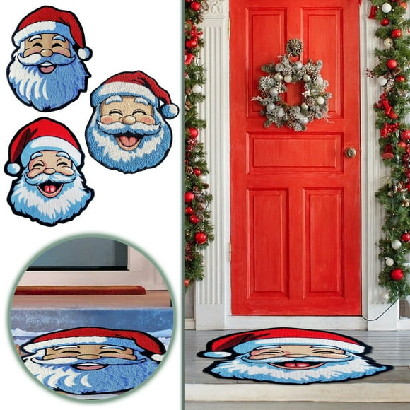 Carpet Category Carpet 2 - Cute Santa Carpet Fashionable Christmas Bathroom Mat - Welcome Floor Rug for Indoor and Outdoor