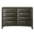 thumbnail image 2 of Benzara Spacious Wooden Dresser with Beveled Drawer Fronts, Gray, 2 of 4