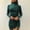 Green, variant on Blczomt Mini Women's Dress Blue Ruched Long Sleeve Bodycon Sexy Mock Neck Club Dress