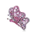 thumbnail image 1 of Adorable Fuchsia Rose Crystal Rhinestone Flutter Butterfly Insect Bug Pin Brooch, 1 of 4