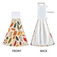 thumbnail image 3 of Yayeee Kitchen Hanging Hand Towels Set of 2 with Loop Bathroom Absorbent Tie Towel, Colorful Leaves, 3 of 7