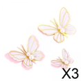 thumbnail image 1 of Adornos para Tartas Macarena Mariposas 3 Piezas Color Rosa, 1 of 7