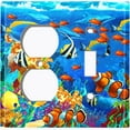 thumbnail image 4 of Metal Light Switch Plate Cover Colorful Ocean Coral Reef, 4 of 13
