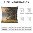 thumbnail image 5 of COMIO  Deer Throw Pillow Cover Elk in Rocky Mountains with Rocks Tree Wildlife Rectangle Pillow Cases Home Decorative Cushion Cover for Bed Sofa Brown, 5 of 5