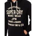 thumbnail image 4 of Superdry Workwear Flock Graphic Pullover Hoodie, Black, 4 of 5