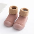 thumbnail image 2 of EnJoCho Toddler Baby Shoes Socks Solid Color Patchwork Knitted Plush Baby Socks Shoes for 0 to 3 Years Toddler Kids Fashion Indoor Outdoor Shoes Baby Unisex Sports Shoes, 2 of 4