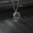 thumbnail image 2 of LILELIS Accessoires de Sport en Acier Inoxydable pour Hommes et Femmes Série Sportive Pendentif Géométrique Rond Chaîne Clavicule Collier Mini Médaillon Collier Ras du Cou avec Charme Collier Médaillon avec, 2 of 3