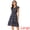 Navy, variant on Floral Flutter Sleeves V Neck Smocked Ruffle Dress M Navy
