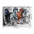 thumbnail image 2 of Area Rugs For Living Room Decor - Four Running Horses Soft Anti Slip Throw Washable Rugs 5x7 For Bedroom, Indoor Carpet For Bedroom Living Room 80x58In, 2 of 7