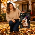 thumbnail image 4 of FEOLGEHLY Halloween Decorations Outdoor Indoor, Halloween Garden Flag Pumpkin Witch Spooky Yard Flag Fall Outdoor Decor For Porch Patio Garden Halloween Decorations Clearance (E), 4 of 7