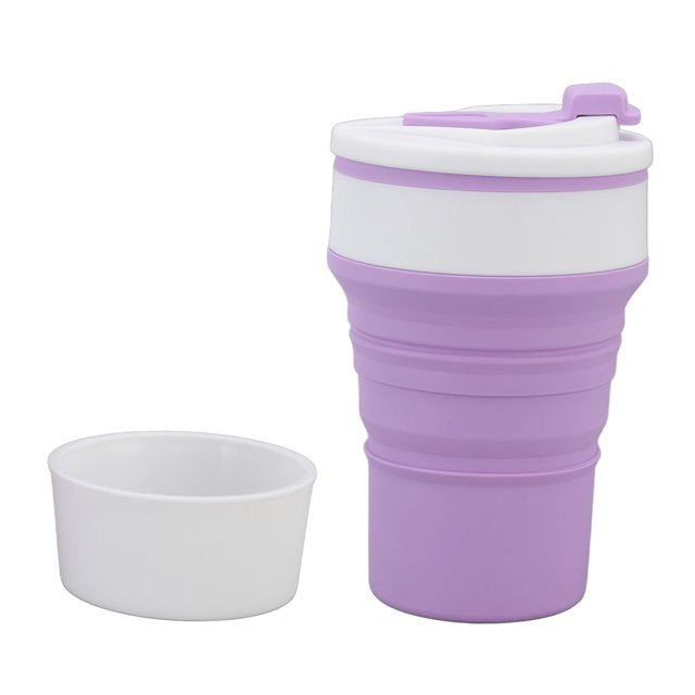 Tasse en Silicone Résistante aux Hautes Températures, Tasse Pliable pour Extérieur, Voyage, Gain de Place, Tasse Pliable Portable pour Randonnée, Camping, Pique-Nique