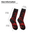 thumbnail image 2 of Honeii Red Dragon On Black Print Children's Colorful Socks,Unisex Kids and Toddlers' Cushioned Sock,Kids Athletic Crew Socks,for Everyday Wear and Sports, 2 of 5